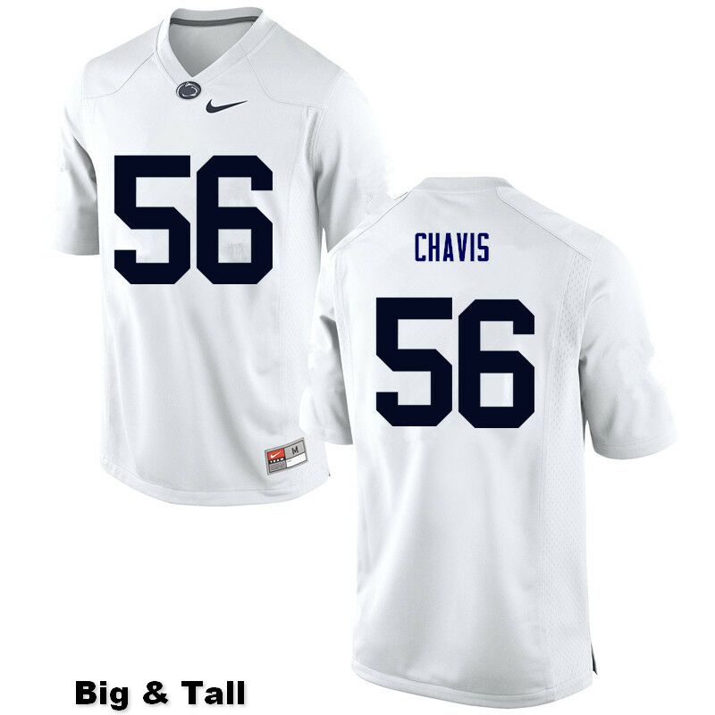 NCAA Nike Men's Penn State Nittany Lions Tyrell Chavis #56 College Football Authentic Big & Tall White Stitched Jersey TVE6098TU